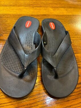 Okabashi Black Flip-Flops Sandals XXL Made in USA